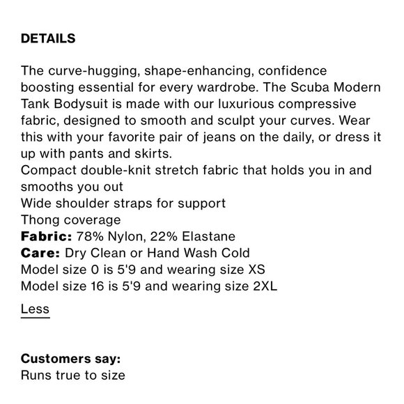 Good American Scuba Modern Tank Bodysuit NWOT - Picture 9 of 9